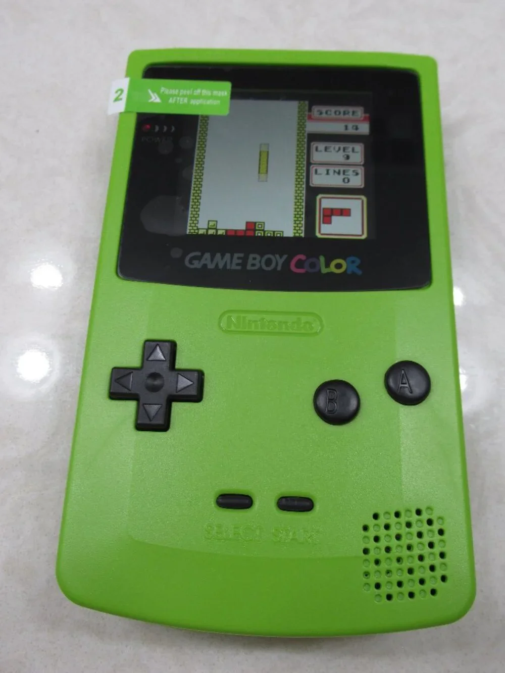 Refurbished to Like New Gameboy Color Backlit Screen Clear Green Audio Amplifier
